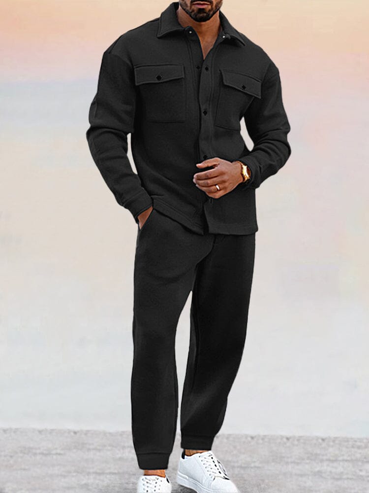 Mens Athleisure 2-Piece Set Comfortable Relaxed Fit