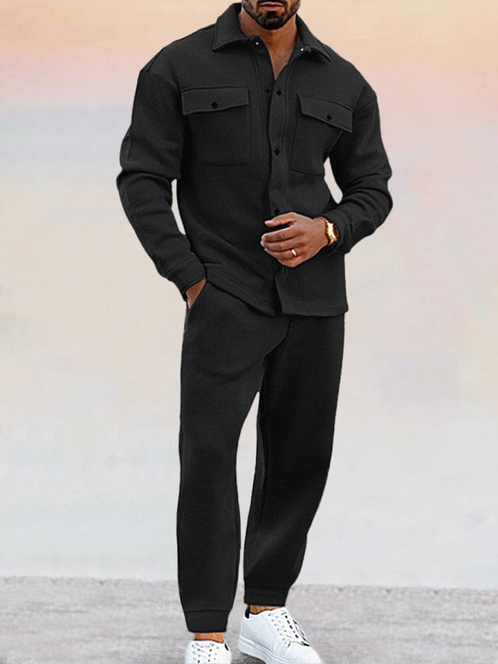 Mens Athleisure 2-Piece Set Comfortable Relaxed Fit
