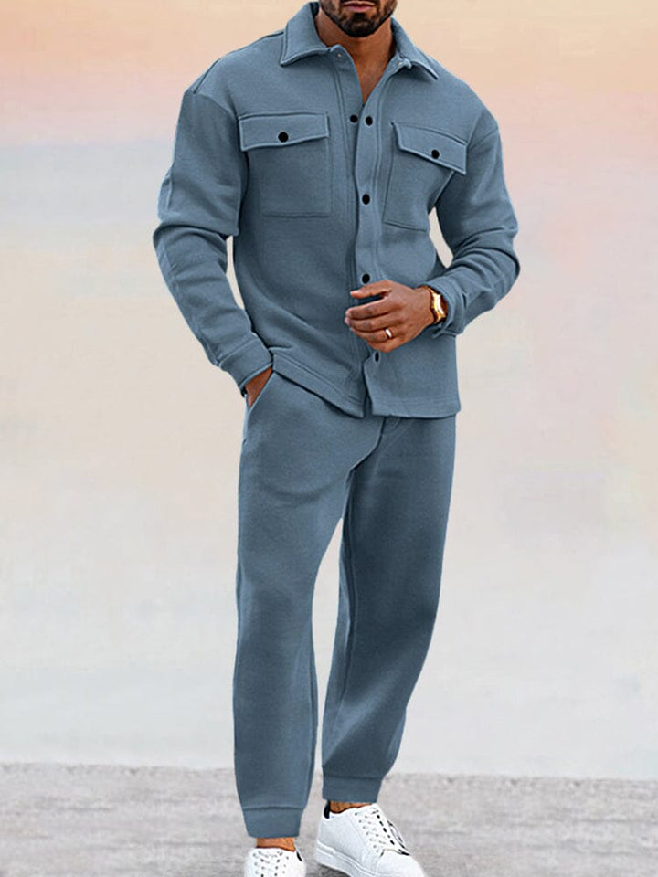 Mens Athleisure 2-Piece Set Comfortable Relaxed Fit