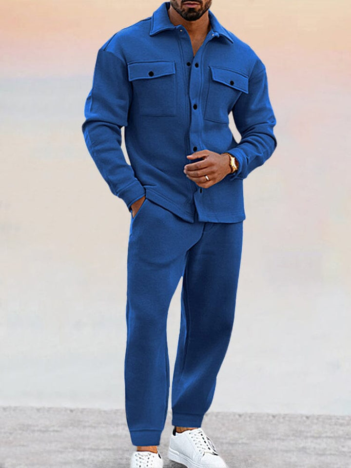 Mens Athleisure 2-Piece Set Comfortable Relaxed Fit