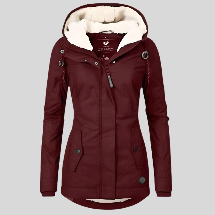 Womens Waterproof Raincoat with Hood and Long Fit Back