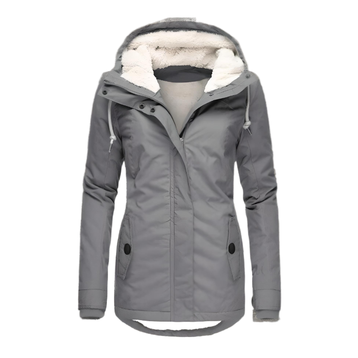 Womens Long Waterproof Winter Coat Hooded Fit - BritishMode