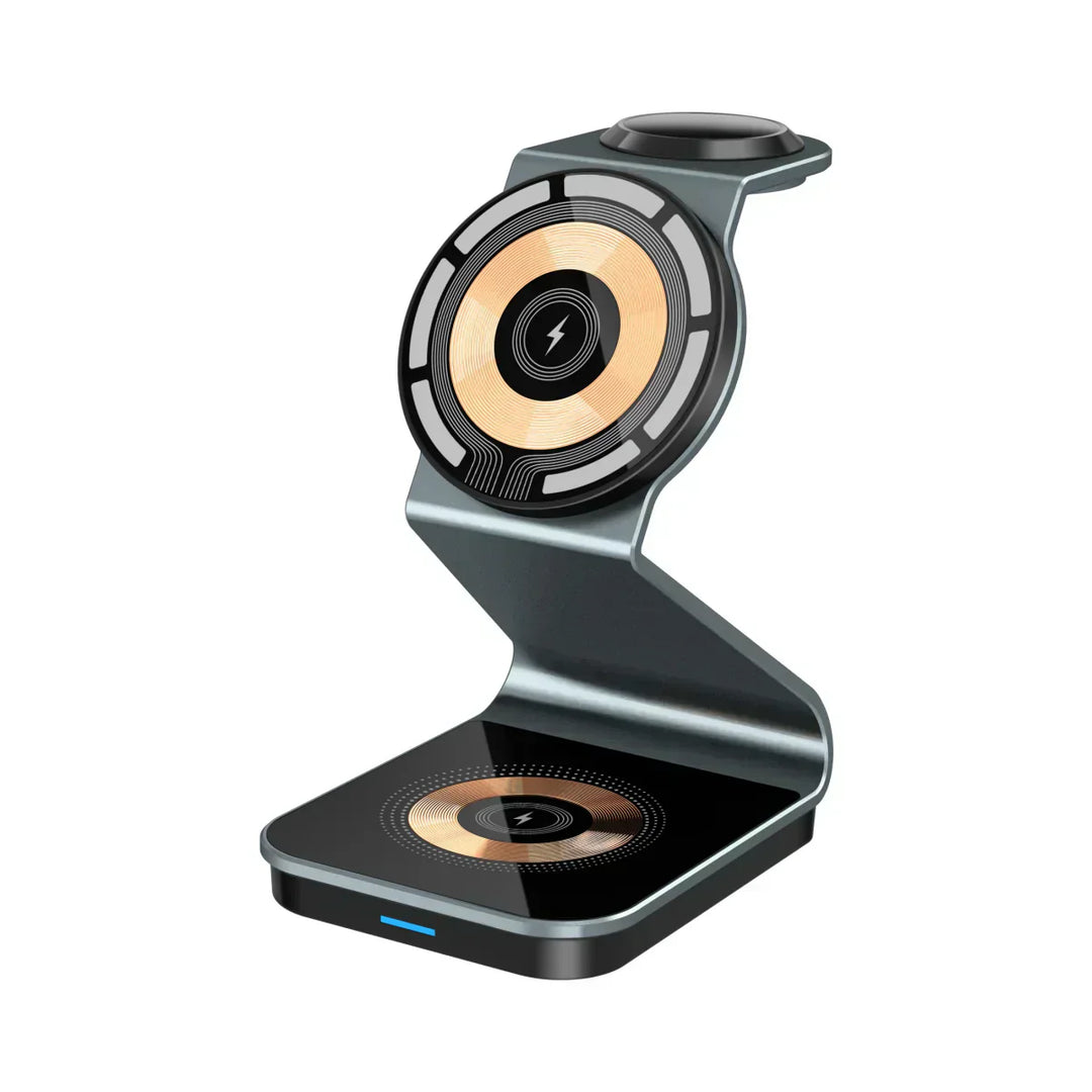 Wireless Charging Pad Compact 3-in-1 Fast Charging - BritishMode