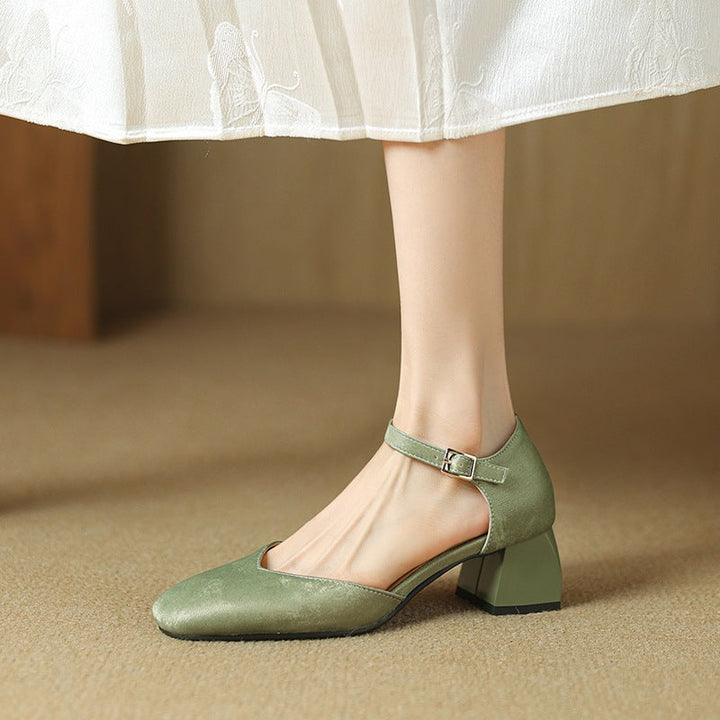 Womens Block Heel Shoes with Melvi Design