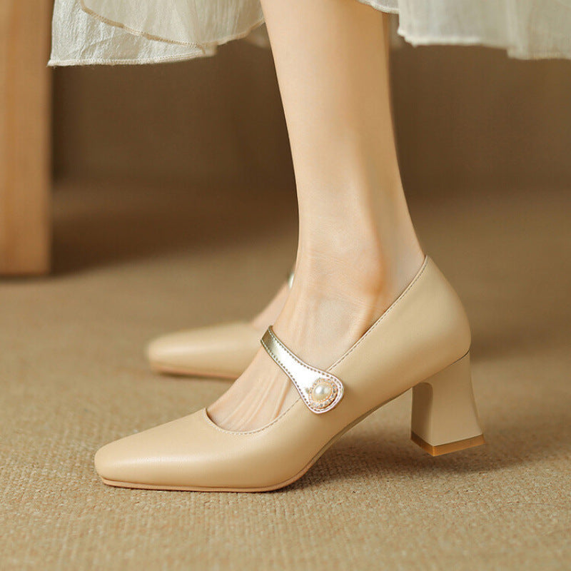 Womens Block Heel Shoes Comfortable Fit