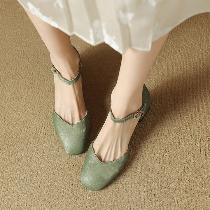 Womens Block Heel Shoes with Melvi Design