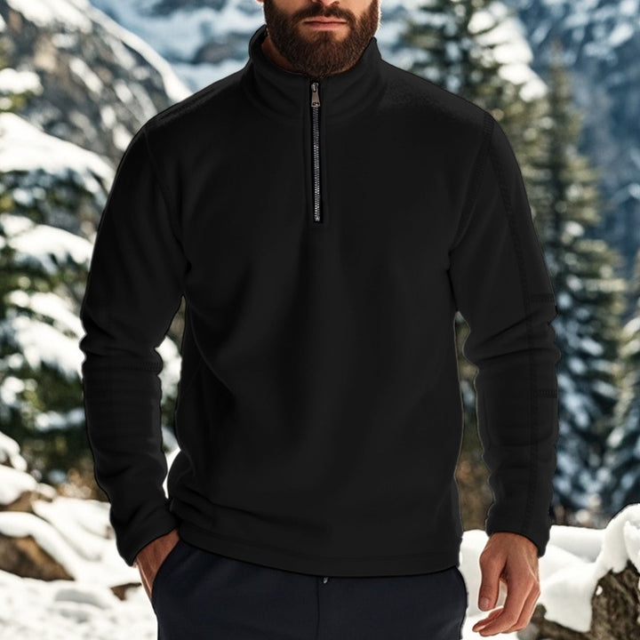 Mens Fleece Sweater Zip-Up Casual Fit