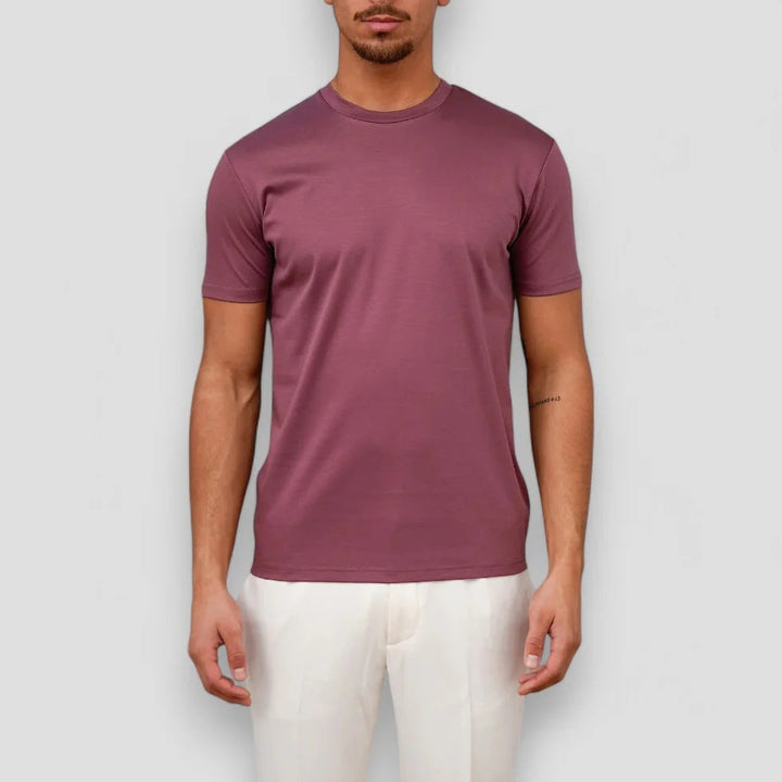 Mens Classic Crew Neck T-Shirt Soft Satin Touch
