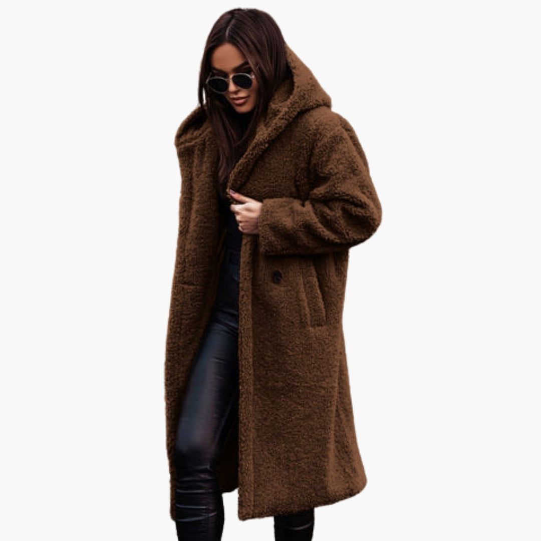 Womens Faux Fur Parka Waterproof Cozy Winter Coat