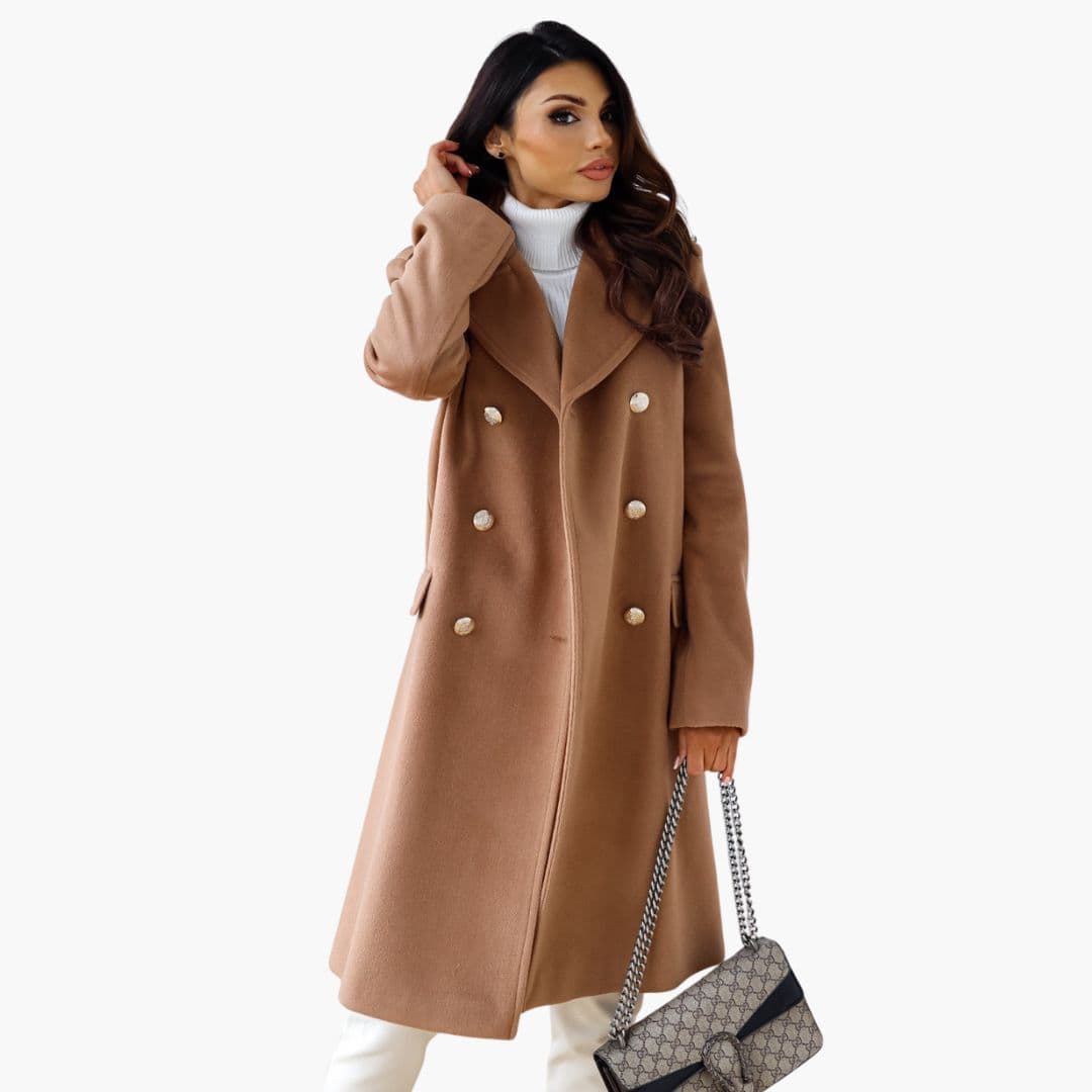 Womens Wool Overcoat Classic Long Fit Winter Jacket