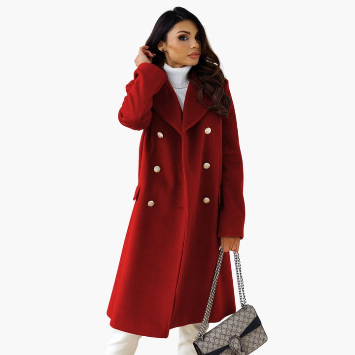 Womens Wool Overcoat Classic Long Fit Winter Jacket