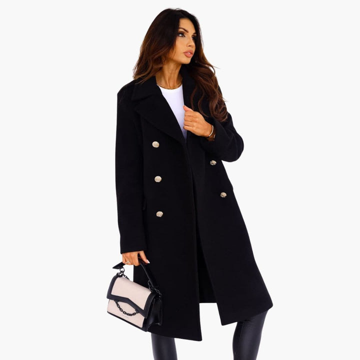 Womens Wool Overcoat Classic Long Fit Winter Jacket