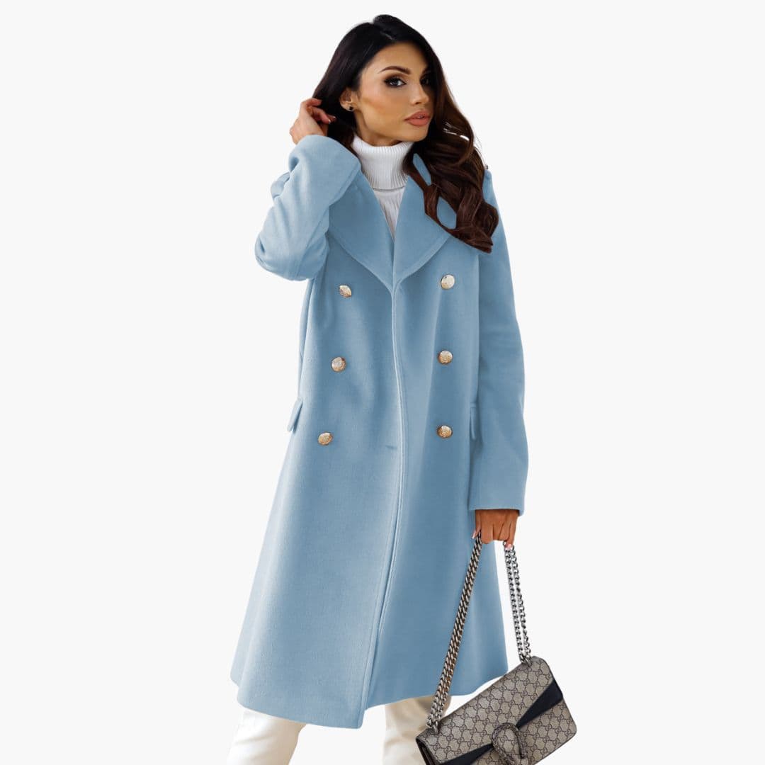 Womens Wool Overcoat Classic Long Fit Winter Jacket
