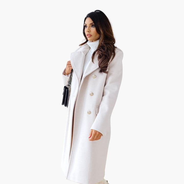 Womens Wool Overcoat Classic Long Fit Winter Jacket - BritishMode