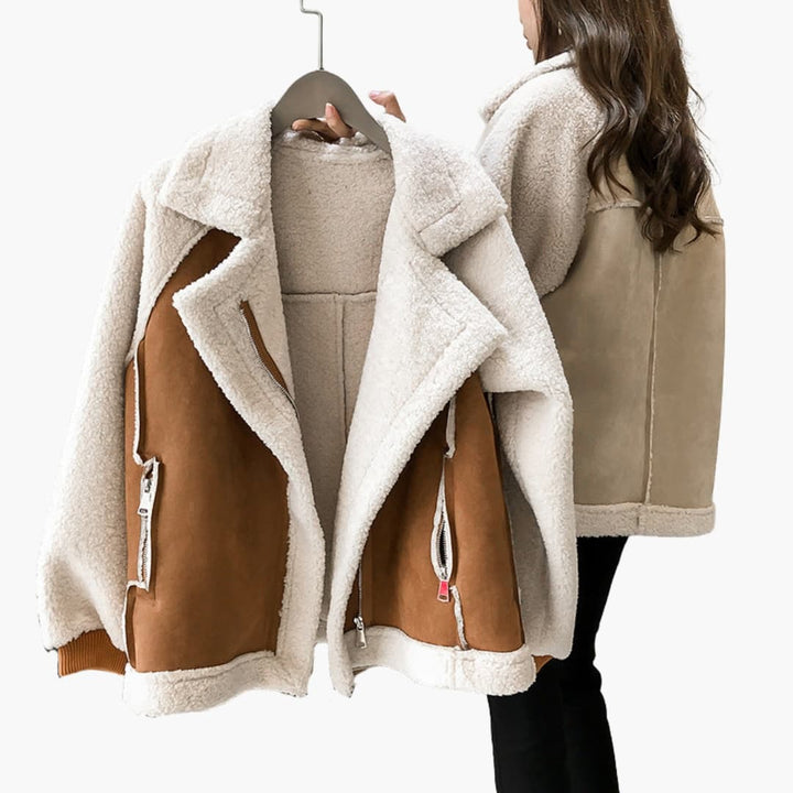 Womens Parka Jacket Plush Faux Fur Warm Fit