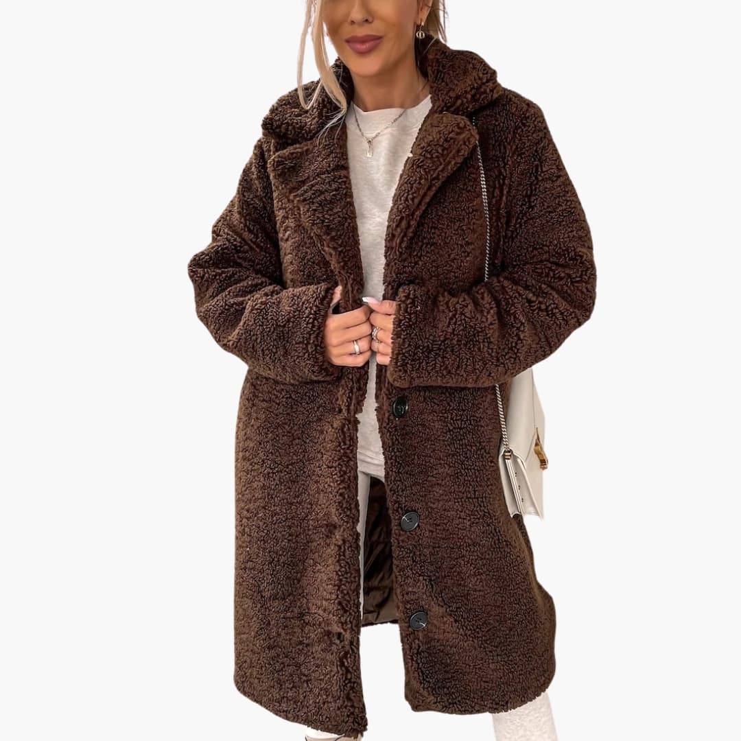 Womens Faux Fur Parka Plush Warm Winter Coat