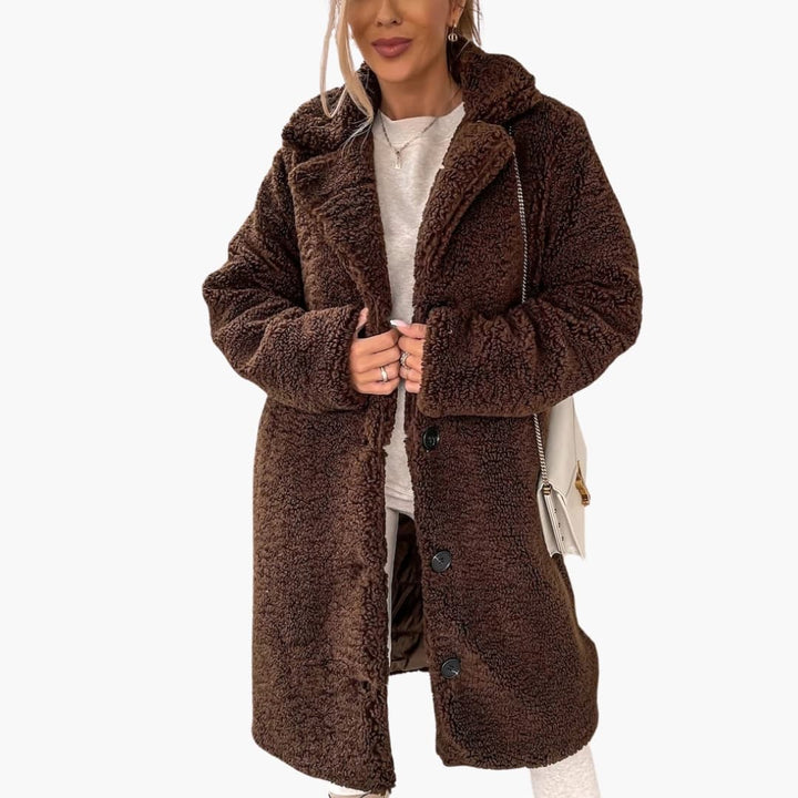Womens Faux Fur Parka Plush Warm Winter Coat