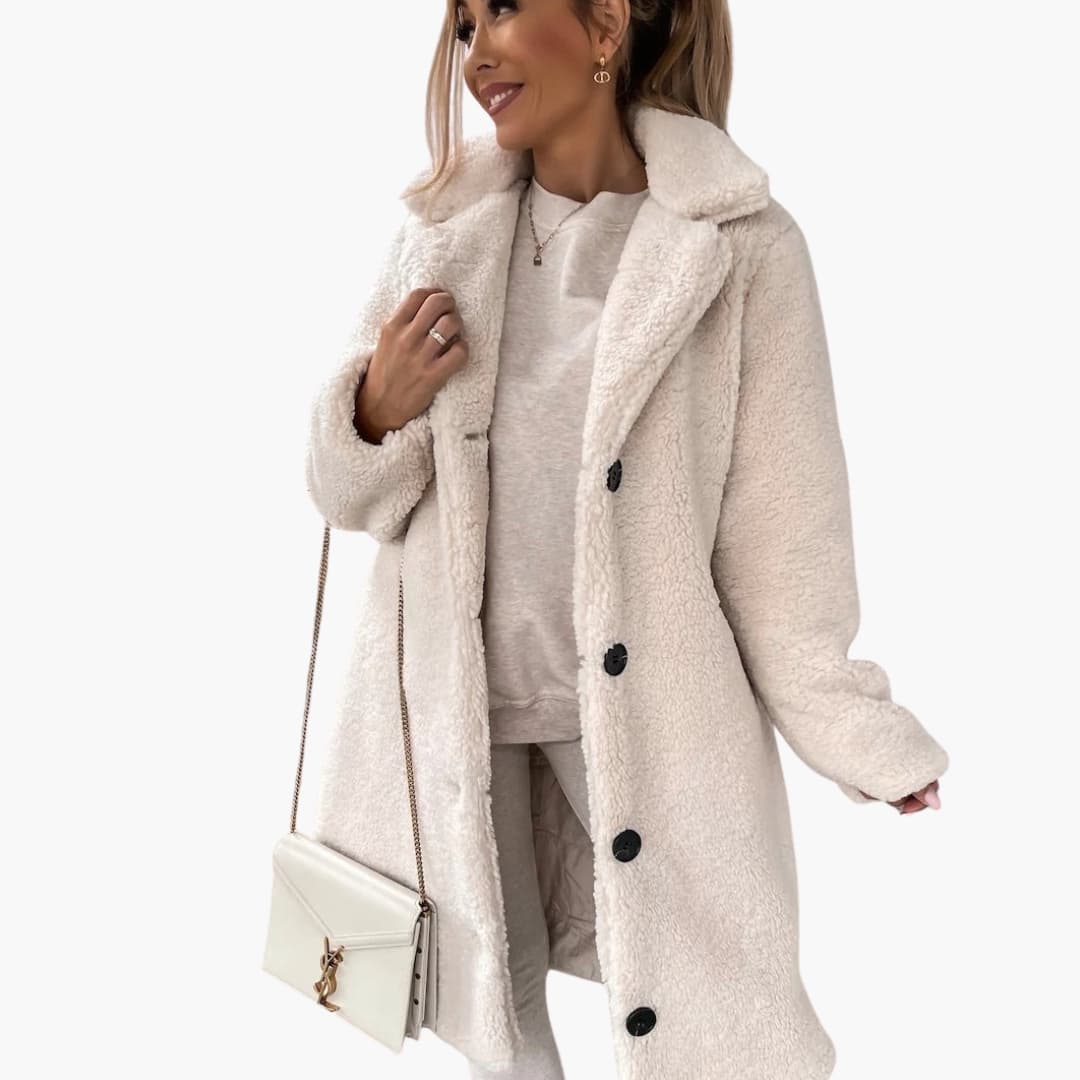 Womens Faux Fur Parka Plush Warm Winter Coat