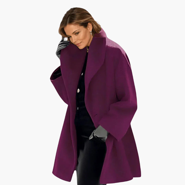 Womens Oversized Cocoon Coat Relaxed Fit