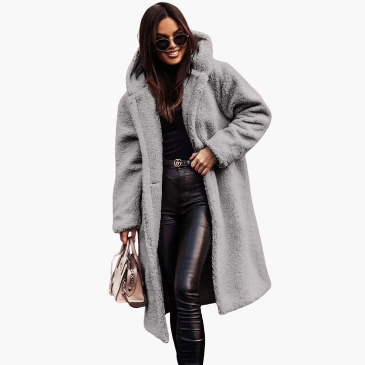 Womens Plus Size Faux Fur Winter Coat Cozy Fit