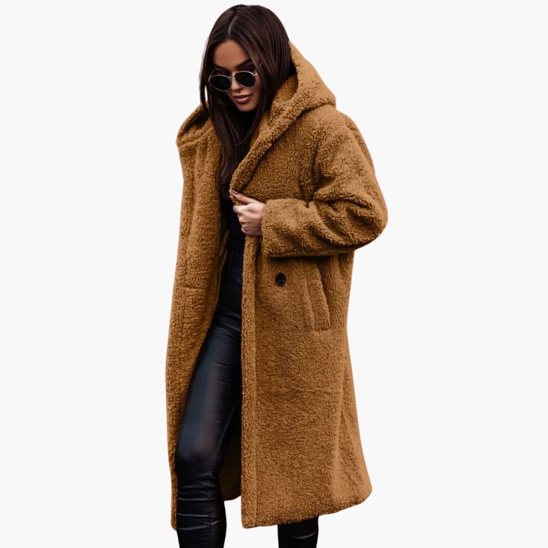 Womens Plus Size Faux Fur Winter Coat Cozy Fit