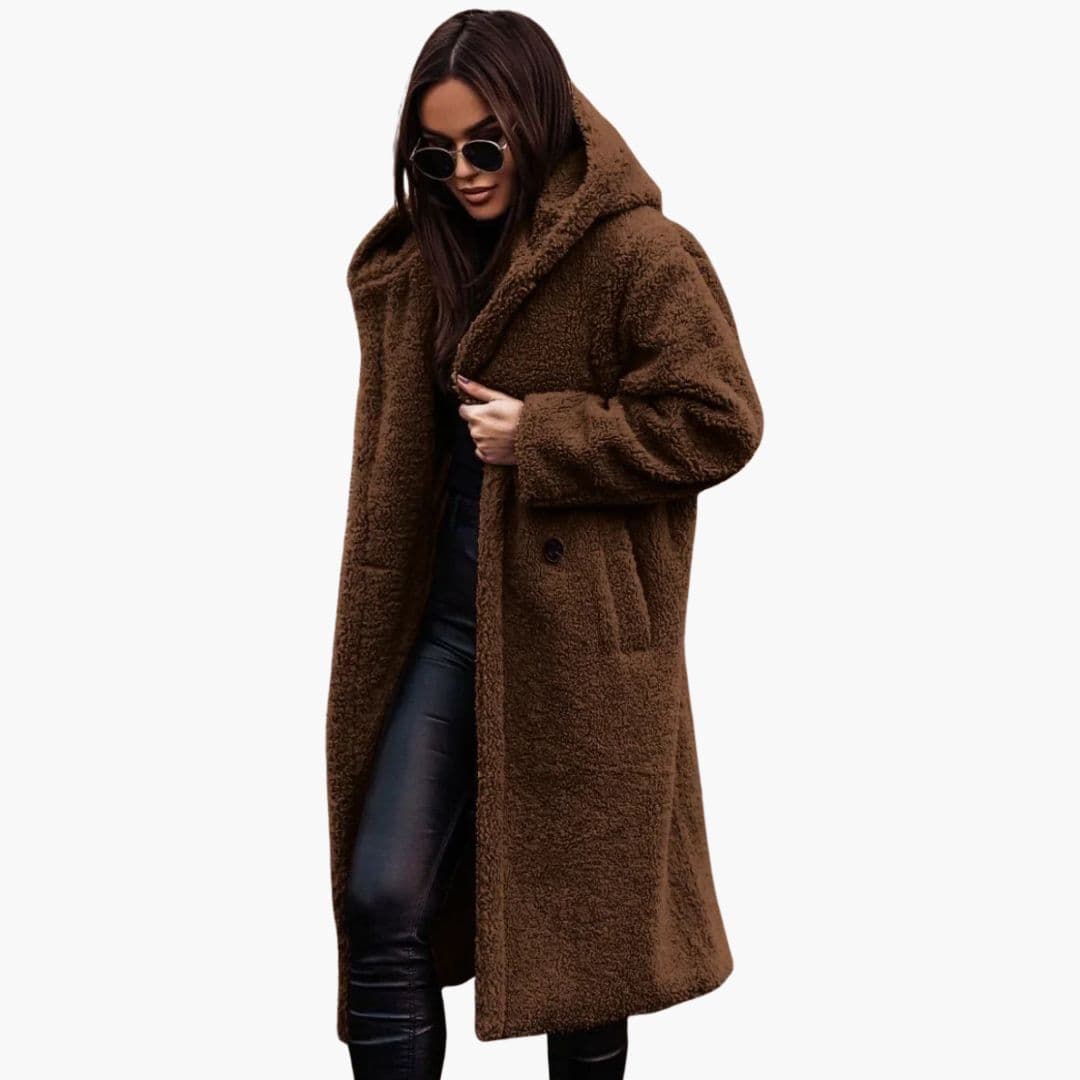 Womens Plus Size Faux Fur Winter Coat Cozy Fit