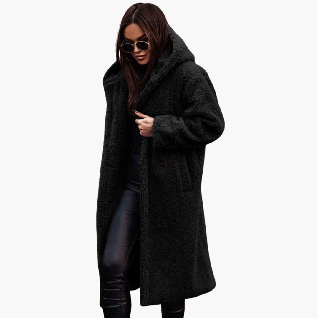 Womens Plus Size Faux Fur Winter Coat Cozy Fit