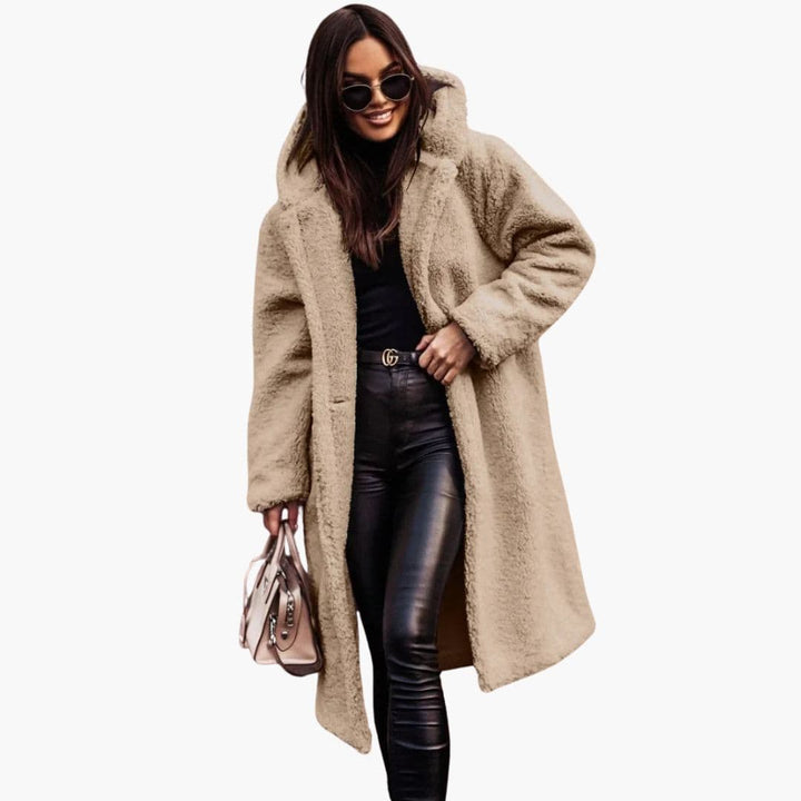 Womens Plus Size Faux Fur Winter Coat Cozy Fit