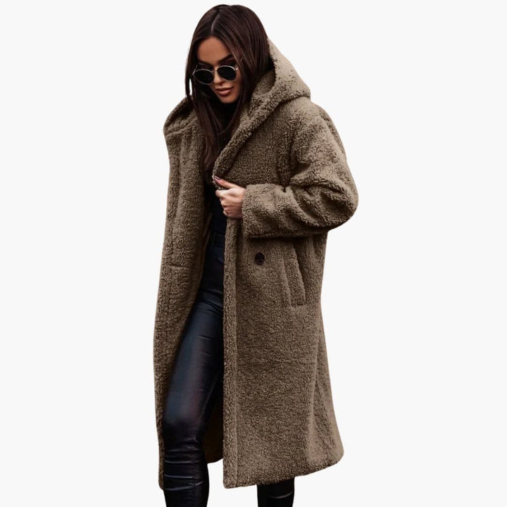Womens Plus Size Faux Fur Winter Coat Cozy Fit