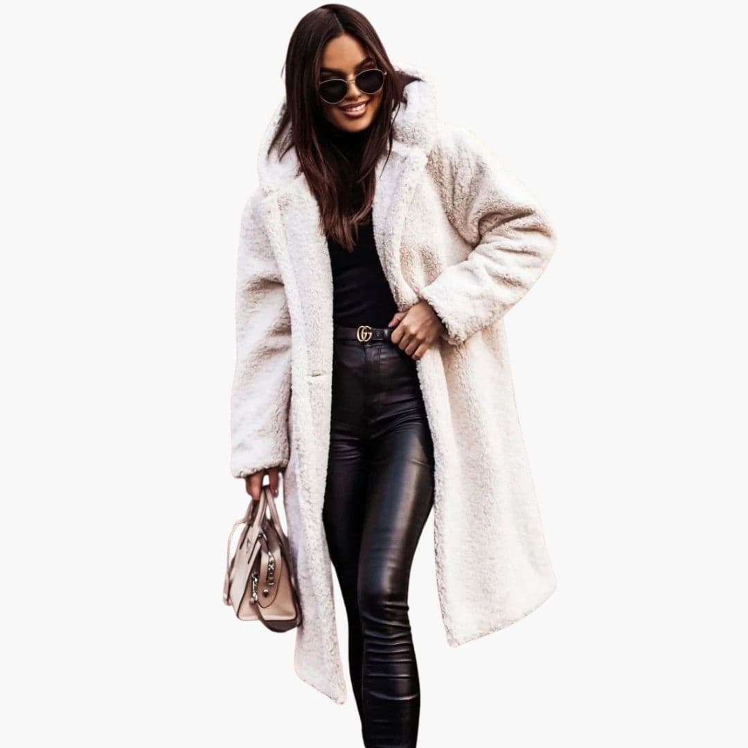 Womens Plus Size Faux Fur Winter Coat Cozy Fit - BritishMode
