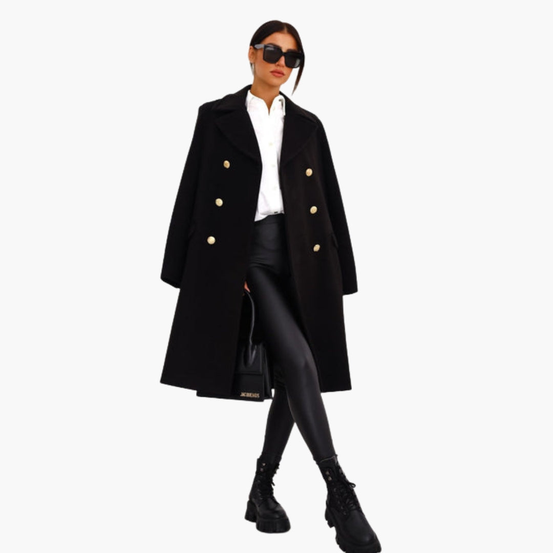 Womens Wool Overcoat Long Tailored Classic Fit - BritishMode