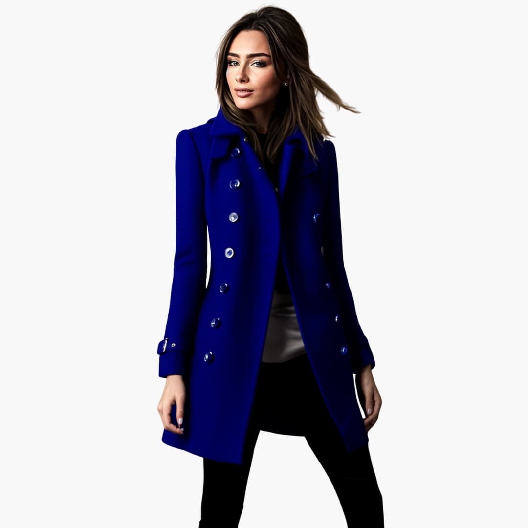 Womens Pea Coat Classic Fit Wool Blend