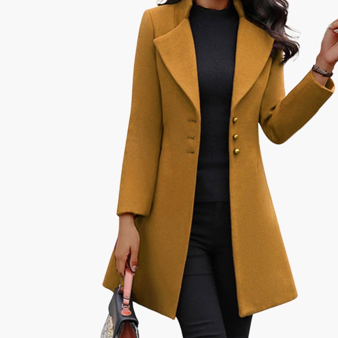 Womens Trench Coat Classic Fit Cotton Blend