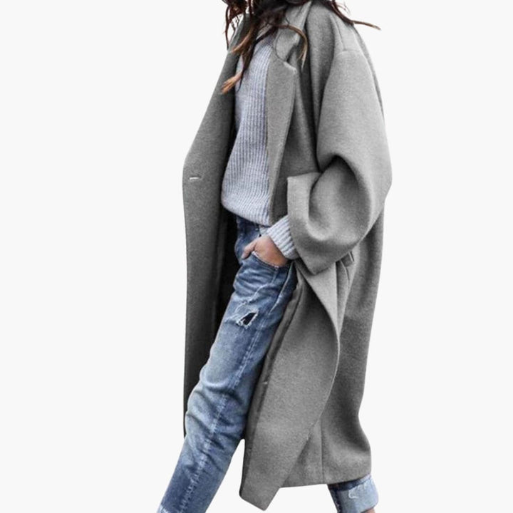 Womens Wool Long Coat Oversized Warm Fit