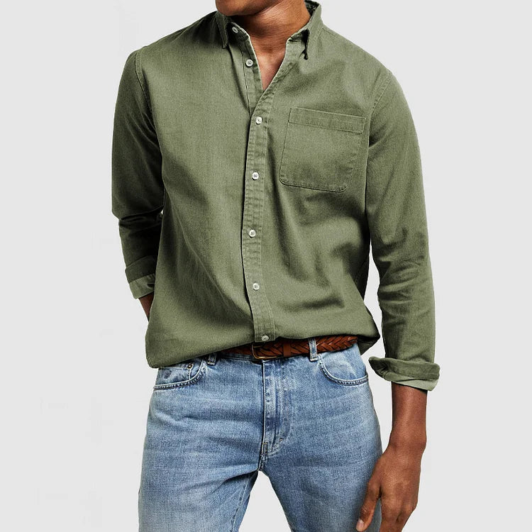 Mens Classic Button-Down Shirt Regular Fit