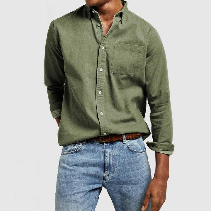 Mens Classic Button-Down Shirt Regular Fit