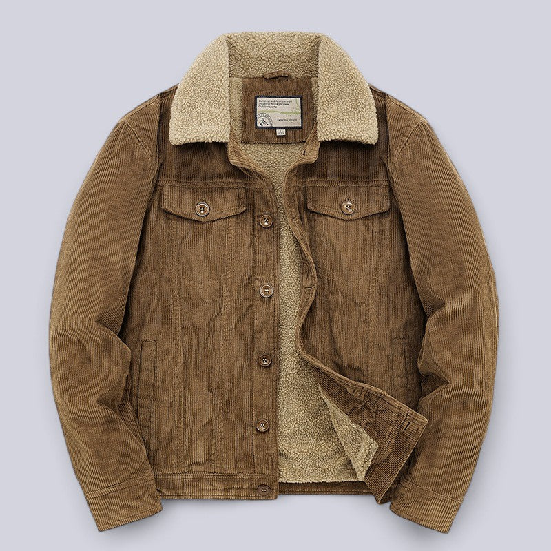 Mens Corduroy Jacket Relaxed Fit - BritishMode