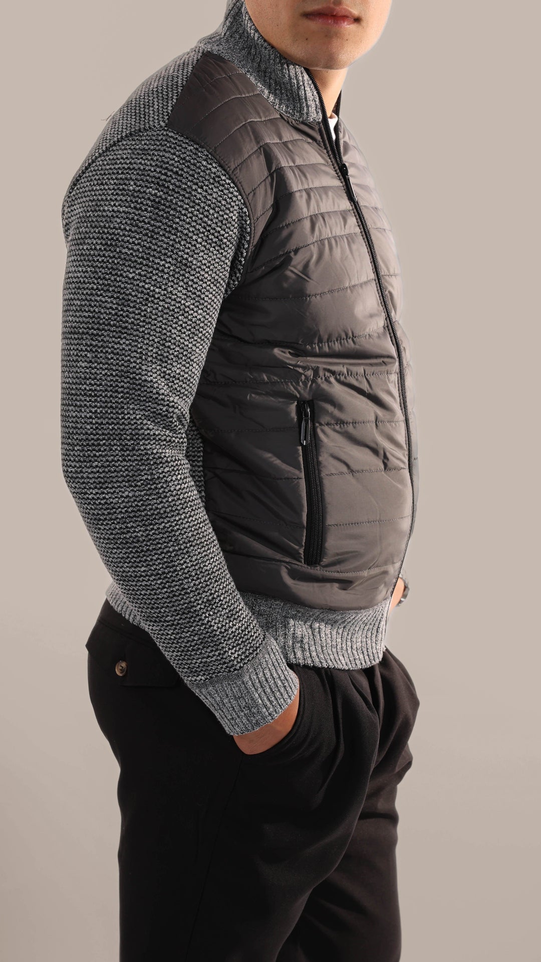 Mens Bomber Jacket Padded Insulated Fit