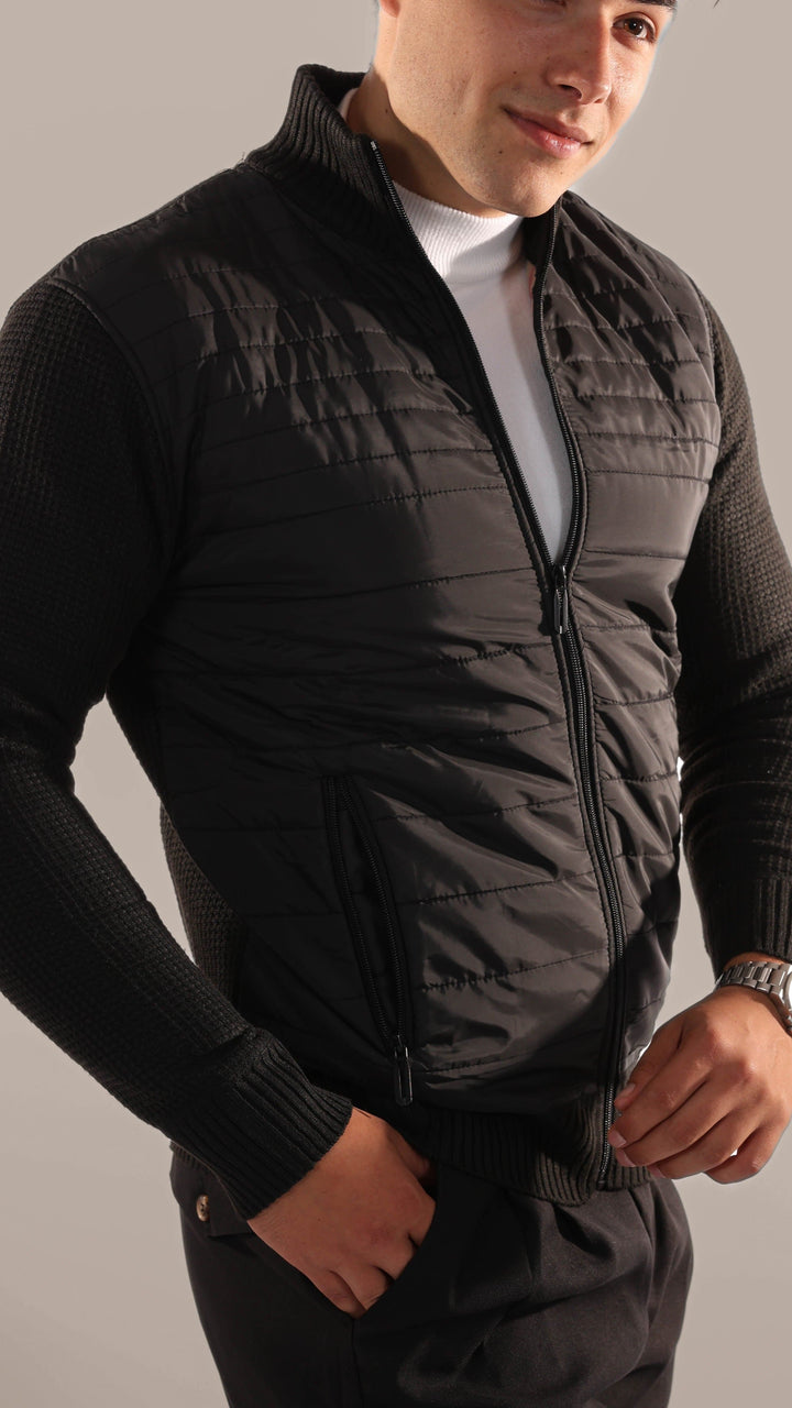 Mens Bomber Jacket Padded Insulated Fit
