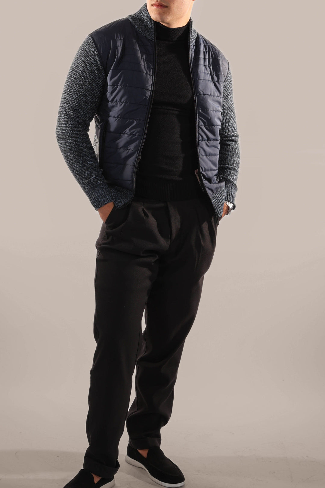 Mens Bomber Jacket Padded Insulated Fit