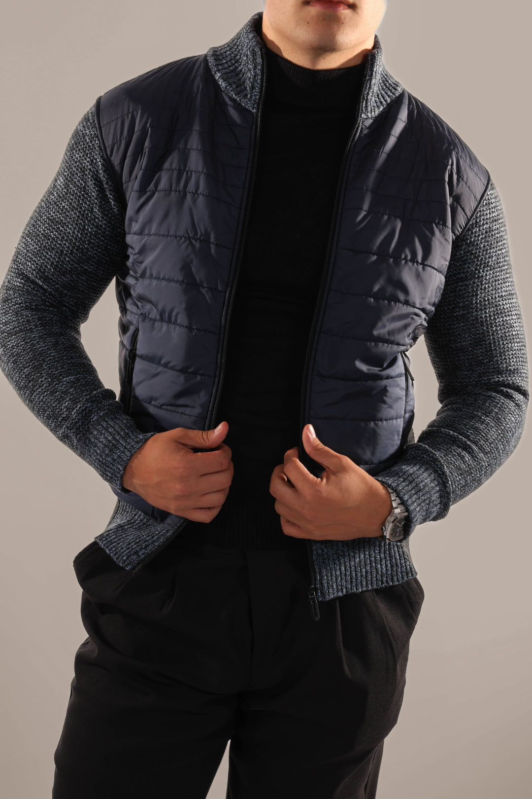 Mens Bomber Jacket Padded Insulated Fit
