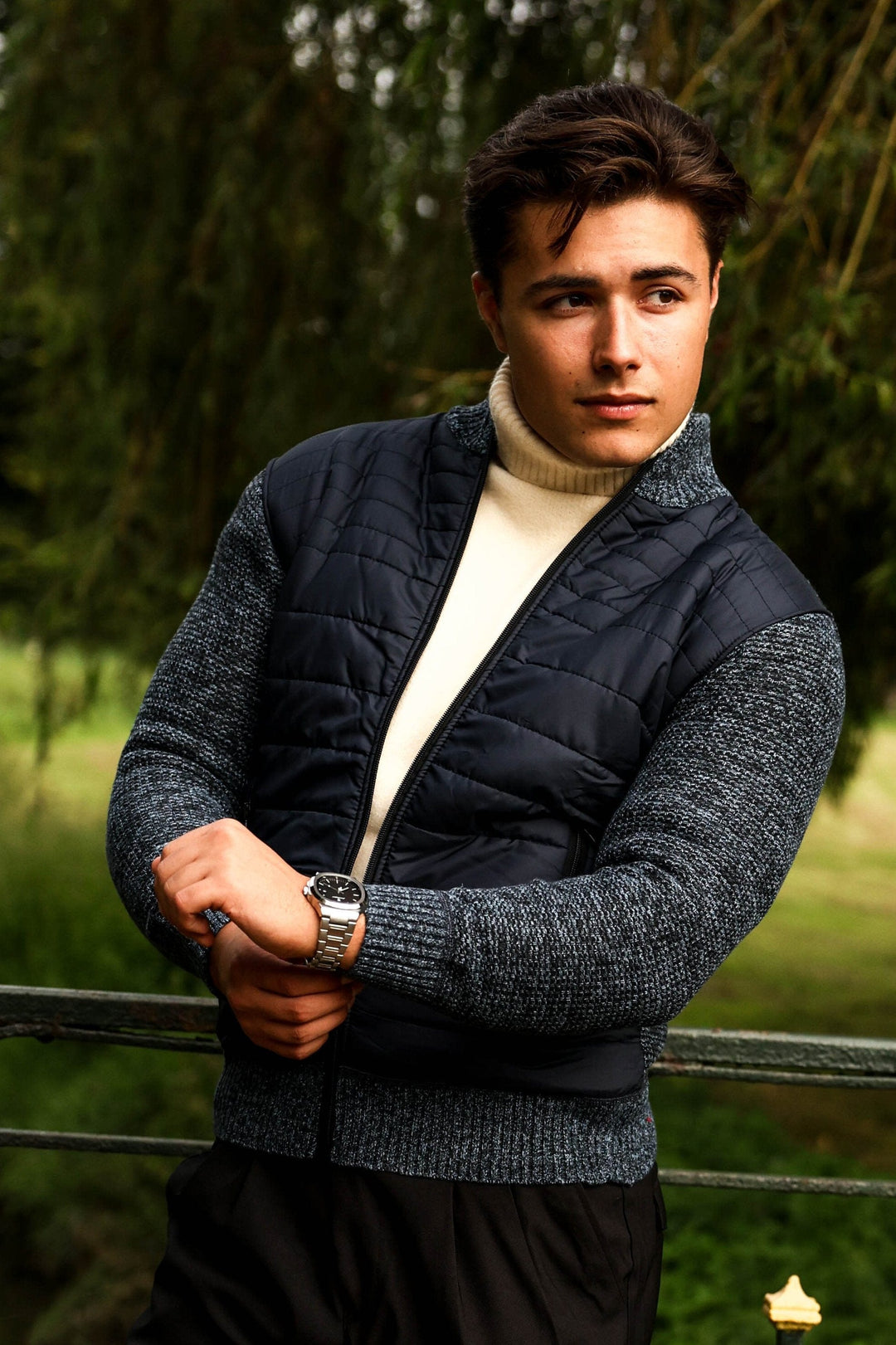 Mens Bomber Jacket Padded Insulated Fit