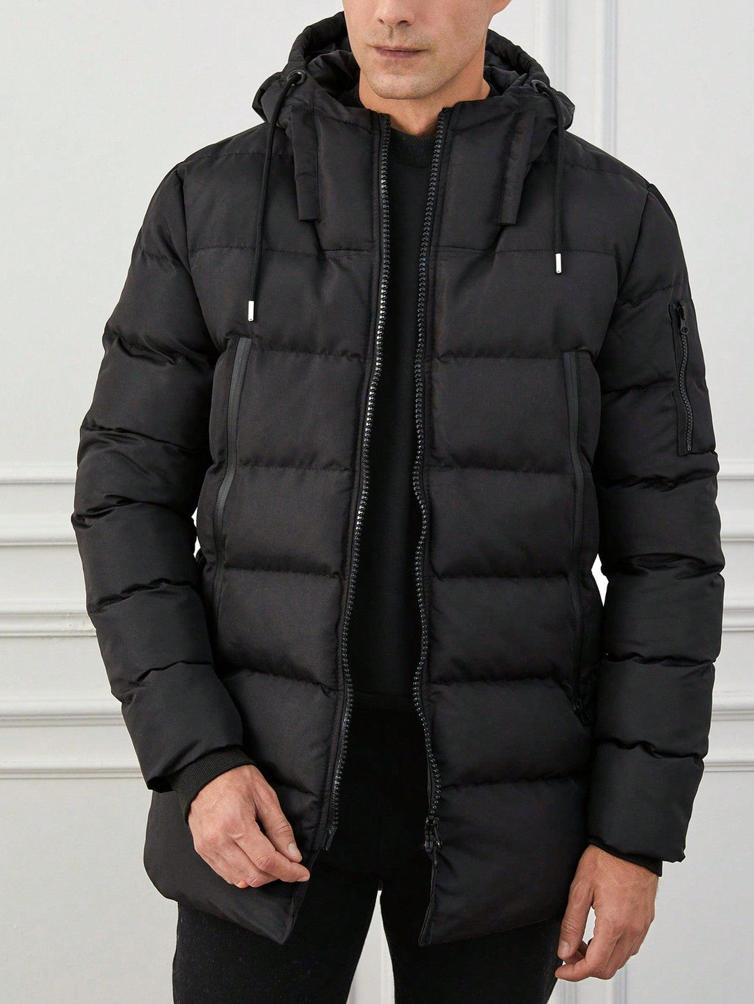 Mens Quilted Puffer Jacket Insulated Warm Fit - BritishMode