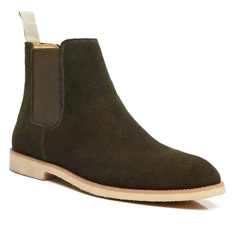 Mens Chelsea Boots Suede Slip-On