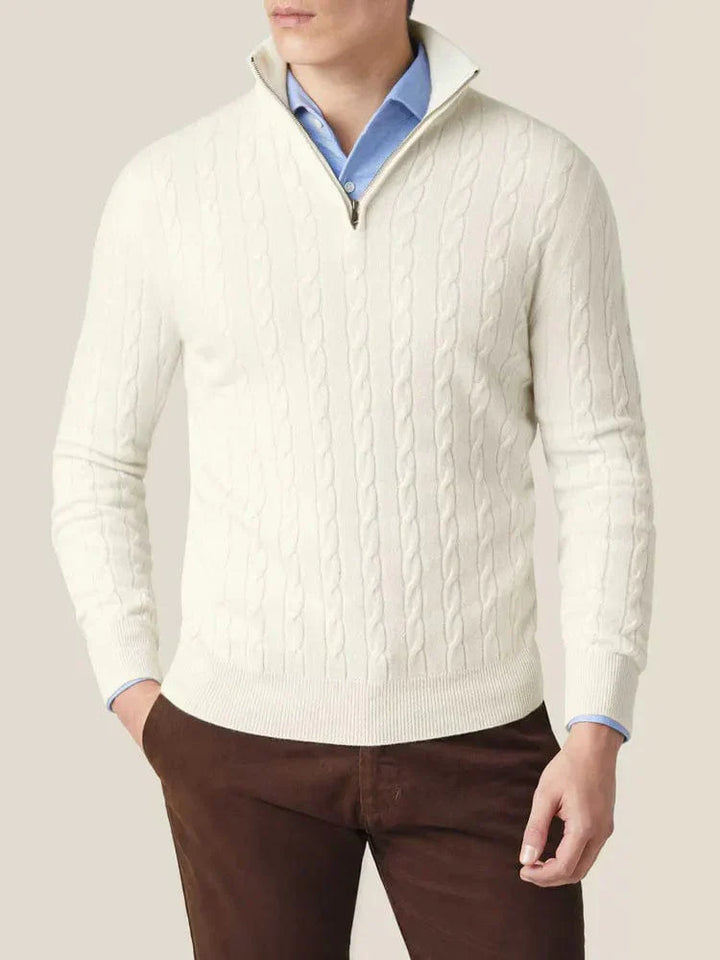 Unisex Zip-Up Jumper with Timeless Design - BritishMode