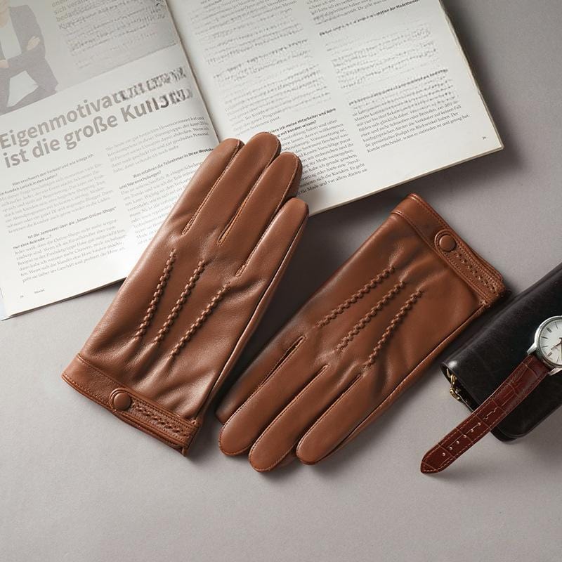 Unisex Classic Leather Gloves Timeless Design - BritishMode