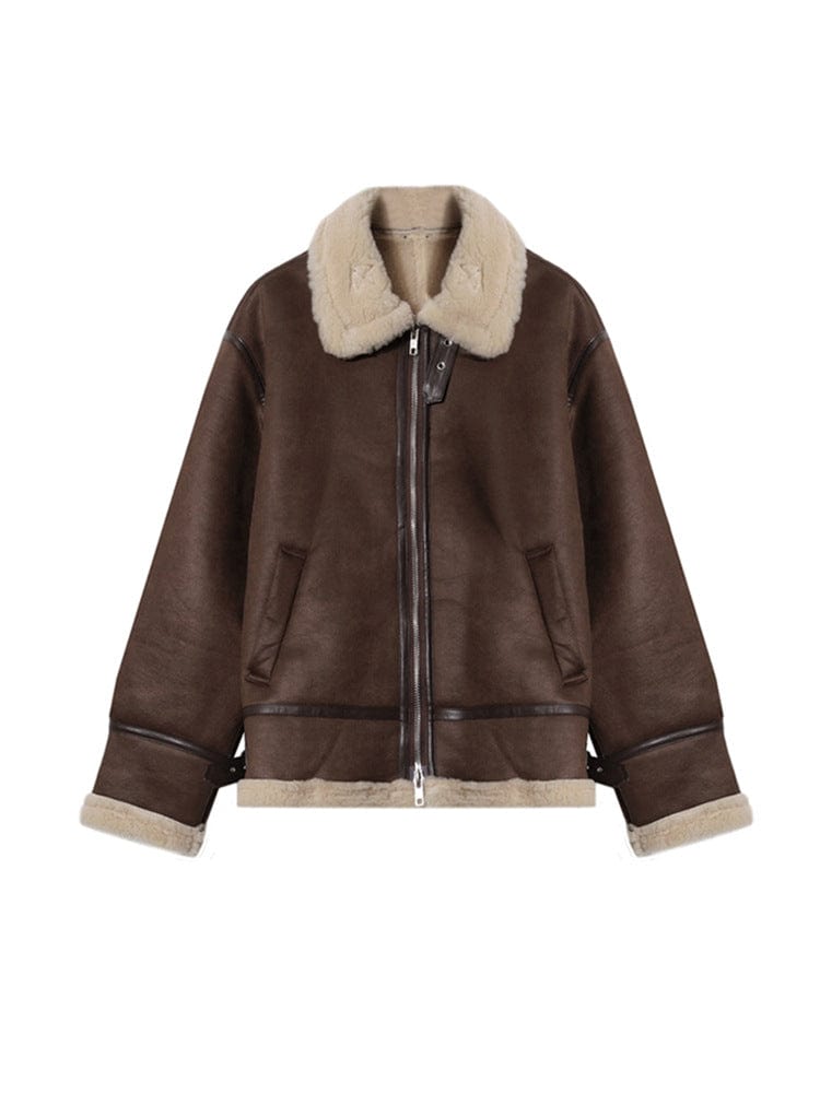 Mens Winter Jacket Wool Lined Pilot Style
