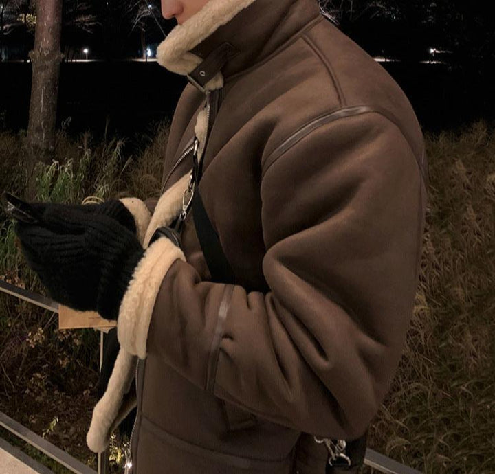 Mens Winter Jacket Wool Lined Pilot Style