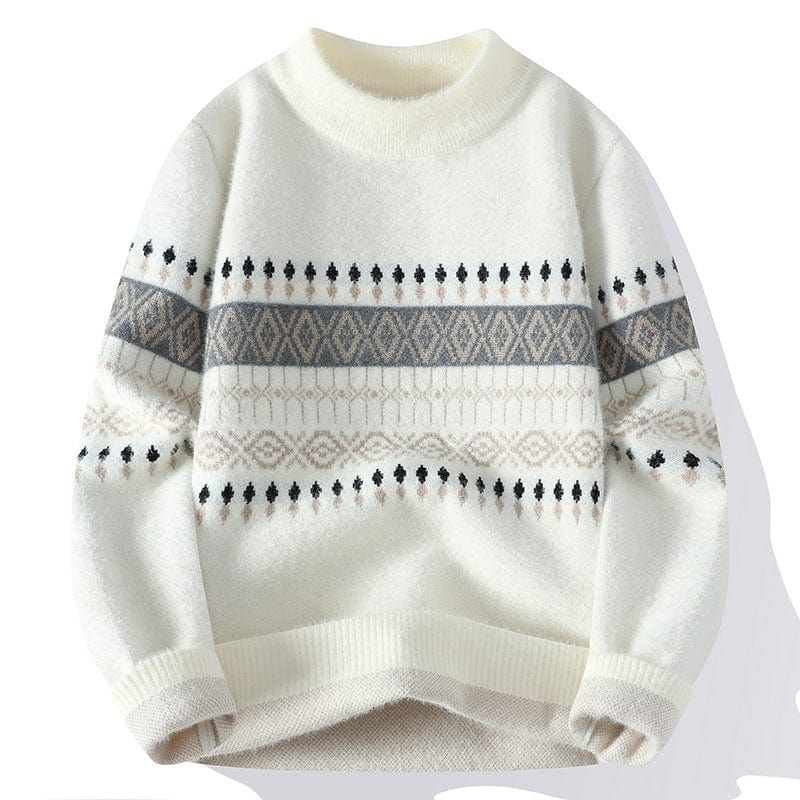 Mens Crew Neck Knit Jumper Festive Style