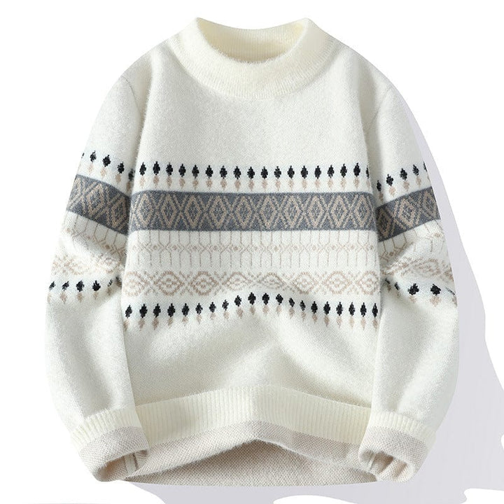 Mens Crew Neck Knit Jumper Festive Style